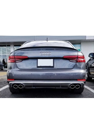 Audi A4 B9 Düz Model Spoyler 2017+ Parlak Siyah