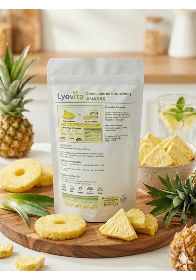 Ananas Dondurularak Kurutulmuş Freeze Dried 20 G