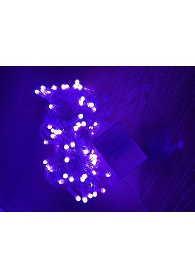 10 M 100 Led Damla Uçlu Pembe Işık Şeffaf Kablo Mz-17-9 Çok Renkli