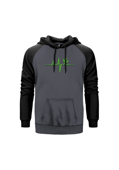 Doğa Sever Gri Renk Reglan Kol Sweatshirt