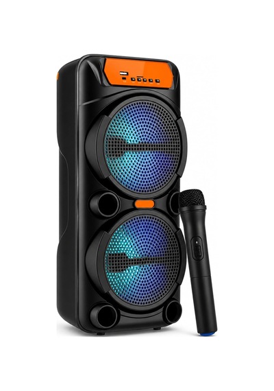 Büyük Boy Rgb Işıklı Hoparlör, 2x15w Güçlü Bass, Kablosuz Mikrofonlu, 360 Stereo Ses, Bluetooth Tws, Usb Aux