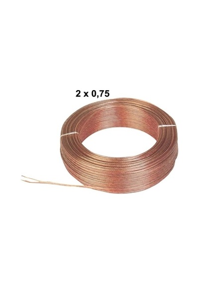 2X0.75Mm Hoparlör Kablosu 100Metre Şeffaf
