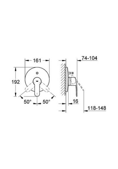 Grohe Eurostyle Cosmopolitan Ankastre Banyo Duş Bataryası - 19506