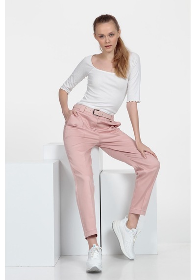 Cigarette Fit Pantolon Gülkurusu