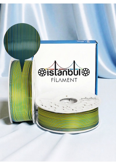 3d Baskı Pla+ Kanarya Sarı - Lacivert Çift Renk Dual Color Pla 1 Kg Ø 1,75mm 0,05 Mm Bambu Lab Uyumlu 1.75mm