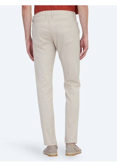Kip Bej Dokuma Slim Fit Casual Pamuk Karışımlı Pantolon Bej -