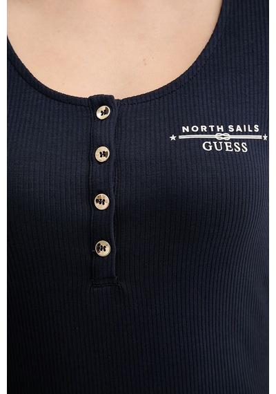 Guess Bayan Top W6gp01 K2658 G7v2 Siyah Siyah