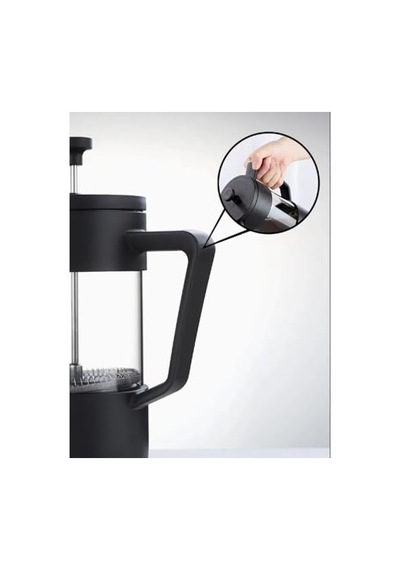 Siyah French Press 420 Ml Isıya Dayanıklı Kahve Demleme Pressi, İnce Filtreli, Manuel Kullanım, Ev Ve Ofis İç Diğer