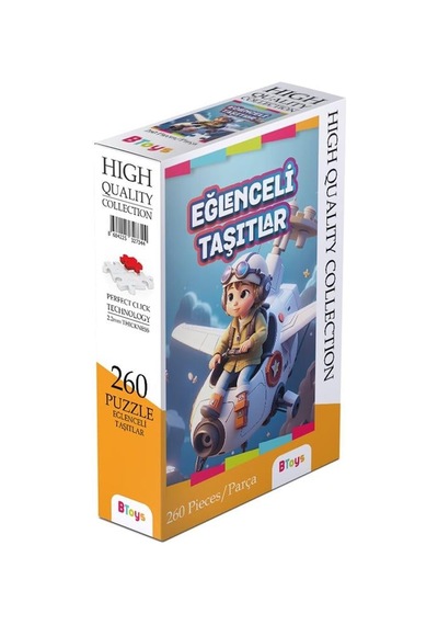 Btoys 260 Parça Puzzle Eğlenceli Taşıtlar 9100