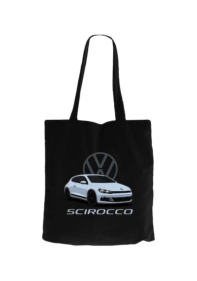 Volkswagen Scirocco Siyah Fermuarlı Bez Çanta Gabardin