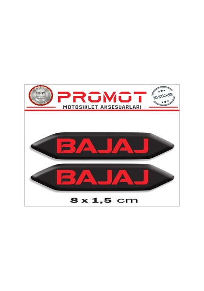 Damla Logo Bajaj Kabartmalı 2'li Sticker 002 Nötr