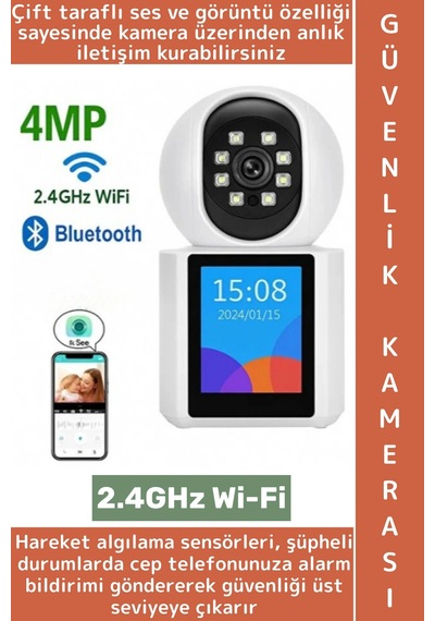 Wintoup Ev Bebek Yaşlı Odası Evcil Hayvan Gözetim Çift Taraflı Ses Hareket Algısı 2.4 GHZ Wi-fi Akıllı Kamera