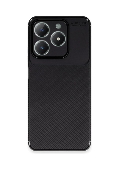 Realme C61 Kılıf Auto Focus Karbon Kapak - Siyah 0.2M-Çok Renkli