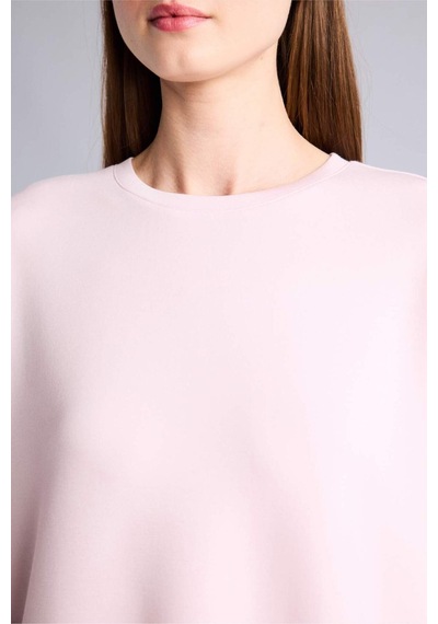 Defacto Oversıze Bisiklet Yaka Basic Modal Kısa Kollu Açık Pembe Tişört G8536ax26sppn38 Pembe-pn38