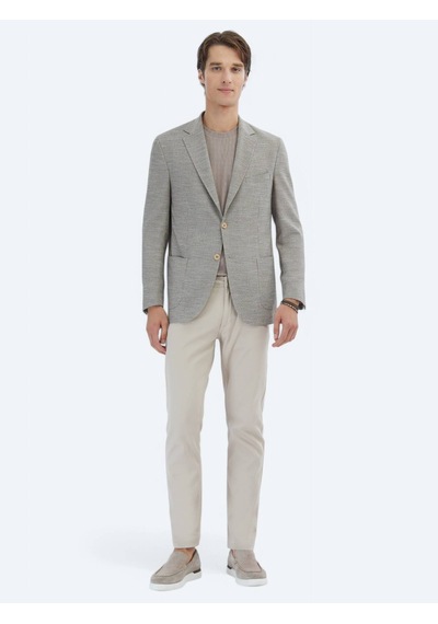 Kip Kahverengi Desenli Modern Fit Ceket Kahverengi Kip Kahverengi Desenli Modern Fit Ceket Kahverengi