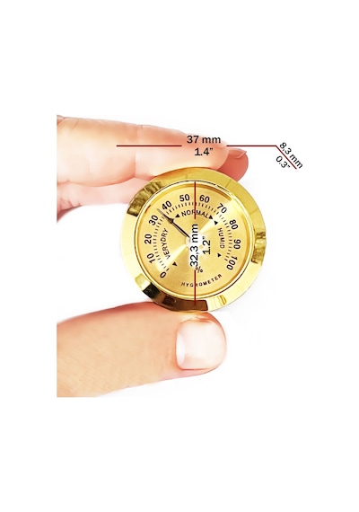 Analog Higrometre Nem Ölçer Humidor Puro Kutusu için Metal Çerçev N11.1837
