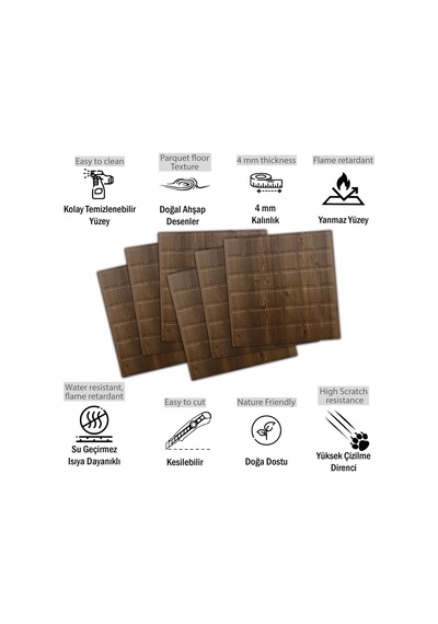 3 Boyutlu Duvar Paneli Kabartmalı Metro Dikdörtgen Desen Pvc 41x41 Cm/ 6 Adet /1 M² Antik