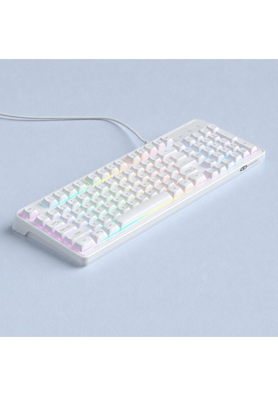MageGee GK980 98 Tuş Rainbow Kablolu Membran Gaming Beyaz Klavye