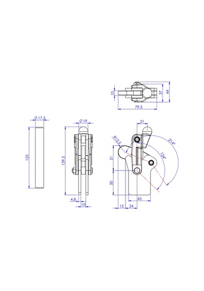 Goodhand Gh-70315 Ağır Hizmet Tipi Geçişli Kelepçe 500 Kg Kapas