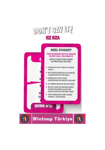 Eğitici Dikkat Zeka Gelişimi Eğlenceli Vakit Ev Kız Gecesi Parti Kart Oyunu Don't Say It-kız Kıza