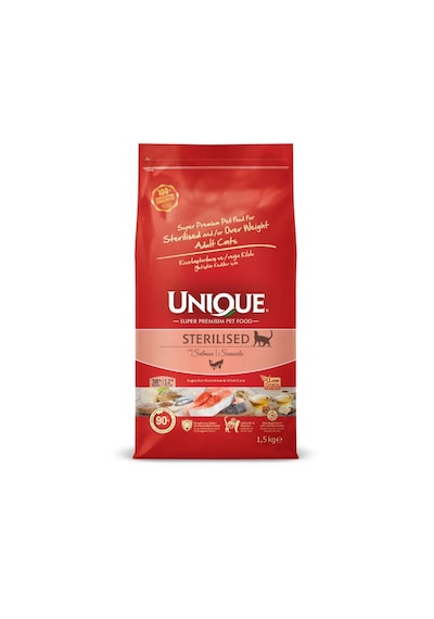 Unique Kısırlaştırılmış Somonlu Yetişkin Kedi Maması 1500 G