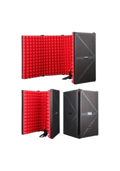 Midex Pf-44 Red Mikrofon Ses Yalıtım İzolasyon Paneli 5 Bölümlü 75x30 Cm