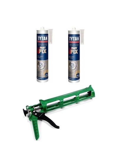 Tytan Power Flex Şeffaf Montaj Yapıştırıcısı 2 Adet Slikon Tabancası