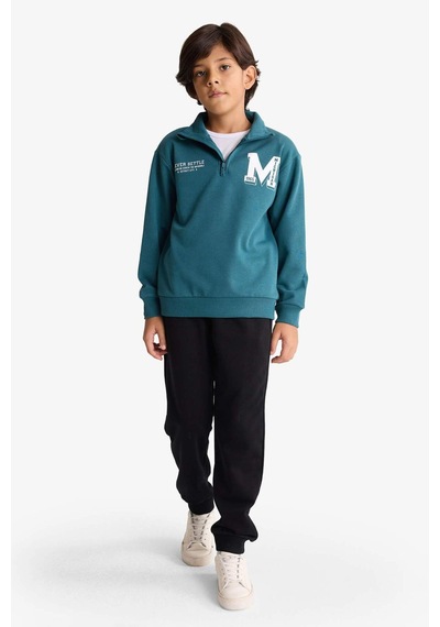 Defacto Erkek Çocuk 2li Takım Yarım Fermuarlı Baskılı Sweatshirt Eşofman Altı F7088a825wngn756 Yeşil-gn756 Defacto Erkek Çocuk 2li Takım Yarım Fermuarlı Baskılı Sweatshirt Eşofman Altı F7088a825wngn756 Yeşil-gn756
