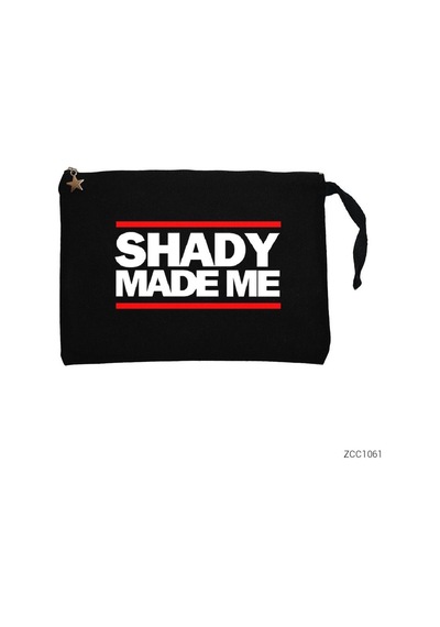 Zepplin Giyim Eminem Shady Made Me Siyah Clutch Astarlı Cüzdan / El Çantası