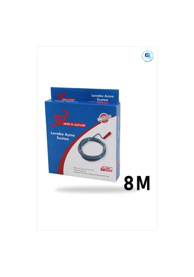 Lavabo Gider Açıcı 8 M Spiral Esnek Yay Çelik Krom Kaplama Duş Si Tekli