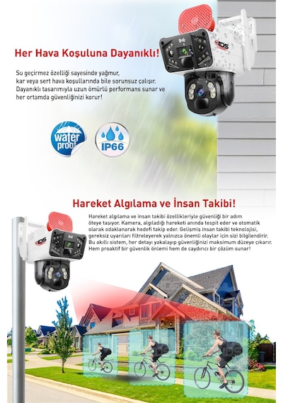 Ids -14mp - Gece Görüşlü - Solar Kamera - Güneş Ejerjili Kamera - 360 - Güvenlik Kamerası