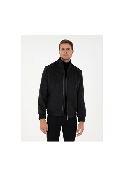 Pierre Cardin Erkek Mont %52 Yün Kapüşonsuz Ve Düz Desen 2039525 Antrasit