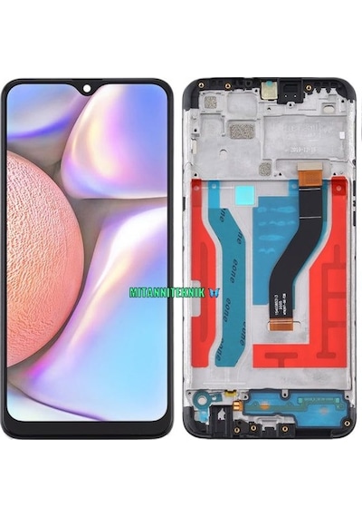 Samsung Uyumlu A10S Sm-A107 Lcd Ekran Dokunmatik Çıtalı