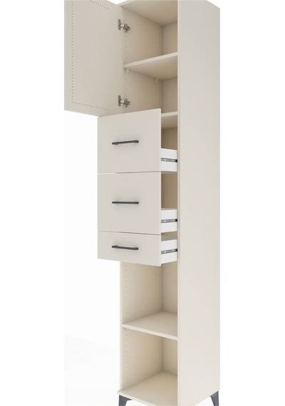 Hyperion Dolap 3 Raflı 3 Çekmeceli Tek Kapaklı 44x44x243 Aytaşı-aytaşı Aytası
