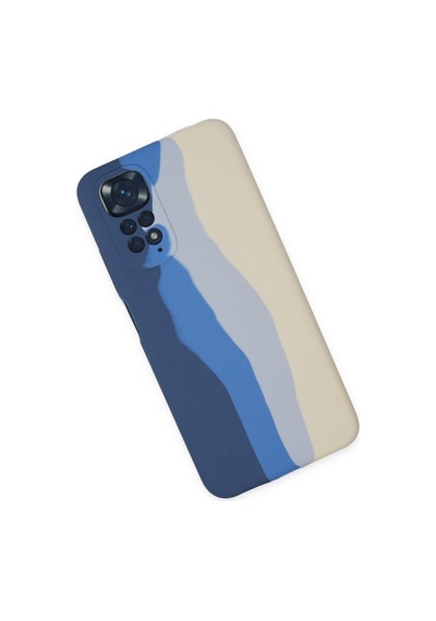 Newface Xiaomi Redmi Note 11 Kılıf Ebruli Lansman Silikon Semeglbl - 96 - Lacivert-krem