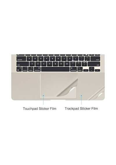 Macbook Air 15.3 İnç Touchpad Trackpad Koruyucu Sticker Uyumlu M2 M3 M4 Mat Ultra İnce Çizilme Standart