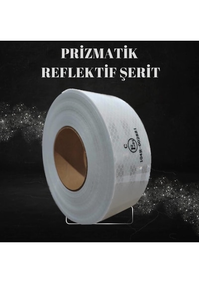 50 Metre 1.kalite Şerit Reflektör Beyaz Tüvtürk Muayene Onaylı