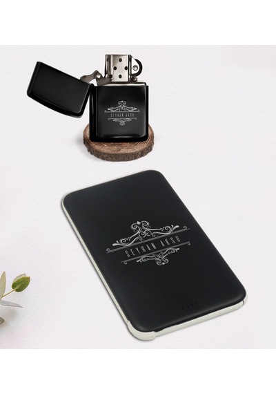 Kişiye Özel Isimli Benzinli Çakmak Ve 5.000 Mah Powerbank (512122166)