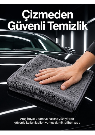 Mikrofiber Araç Temizlik Bezi 50x70 Cm Oto Yıkama Sonrası Kurulama Ve Parlatma Bezi