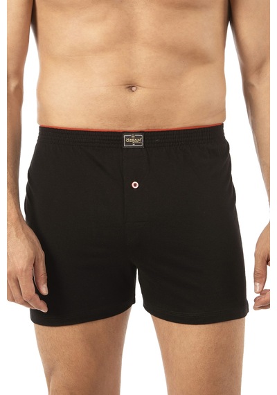 Özkan Underwear Özkan 0041 5'li Paket Erkek %100 Pamuklu Şardonlu Klasik Rahat Kesim Havlu Bel Süprem Penye Boxer Siyah