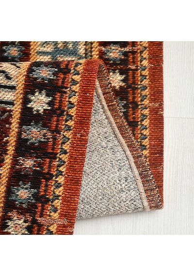 Narhan Kiremit Oturma Odası Salon Robot Süpürge Uyumlu Kolay Temizlenebilir Nostaljik Kilim Hali