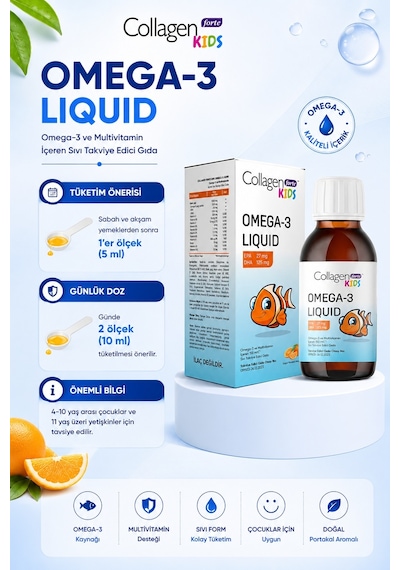 Collagen Forte Omega-3 Kids Liquid 150 ML
