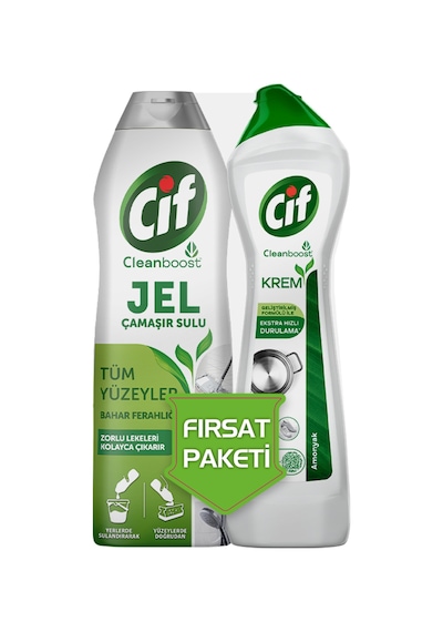 Cıf Krem Amonyak 750 Ml + Jel Bahar Ferahlığı 750 Ml Diğer