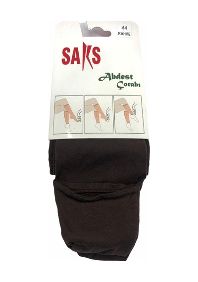 SAKS Abdest Dizaltı Kadın Çorabı K.Ten-Kahve