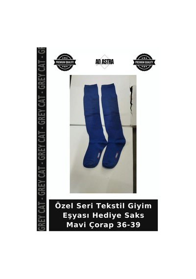 Grey Cat Özel Seri Tekstil Giyim Eşyası Hediye Saks Mavi Çorap 36-39