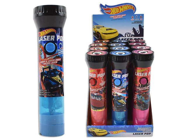 Hot Wheels Laser Pop Işıklı Çilek Aromalı Lolipop Şeker 1 Adet