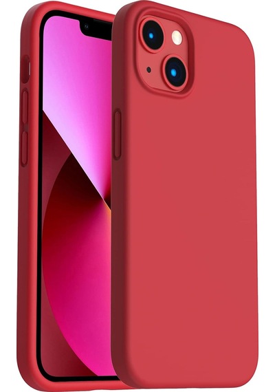 Epico Apple Uyumlu iPhone 13 Magsafe Manyetik Silikon Kılıf Red Kırmızı