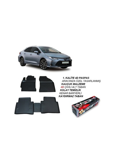 Toyota Corolla 2019-2024 Refref 4d Havuzlu Paspas