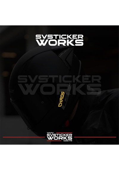 Chaos Vizör Sticker Kask Vizör Sticker Tüm Kasklar Uyumlu 1 Adet Altın