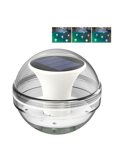 Güneş Enerjili Solar Top Şeklinde Yüzen Havuz Lambası Beyaz- Sıcak Sarı - Rgb Led Su Geçirmez